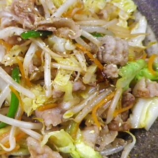 簡単麺つゆ和風野菜しらす炒め